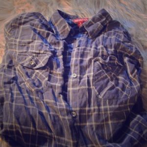 Navy blue button up